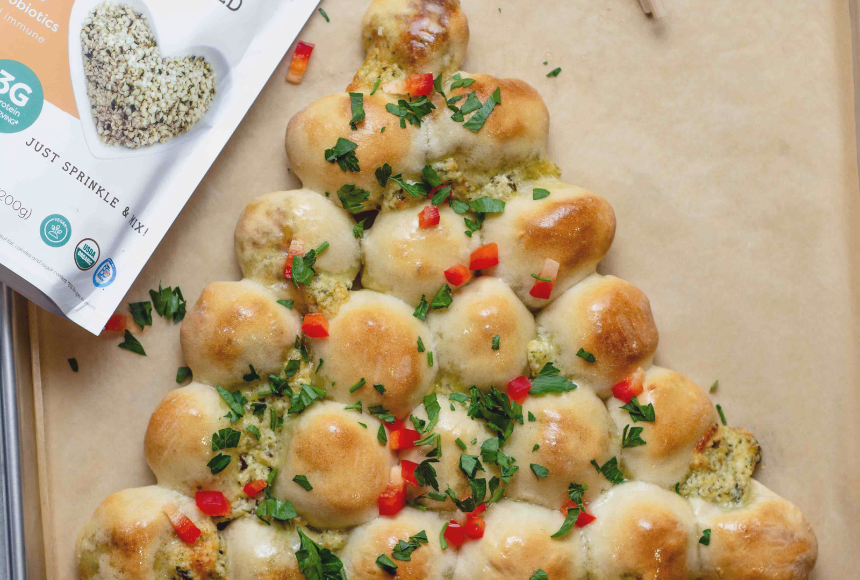 Christmas Tree Pull-Apart Bread – Tiny Sprouts Foods
