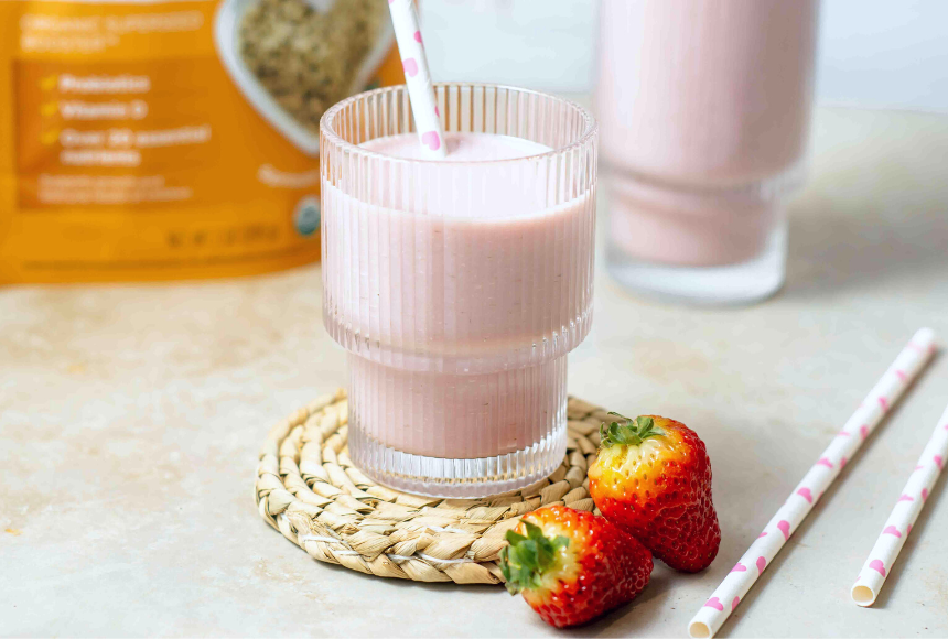 Hemp Heart Strawberry Milk