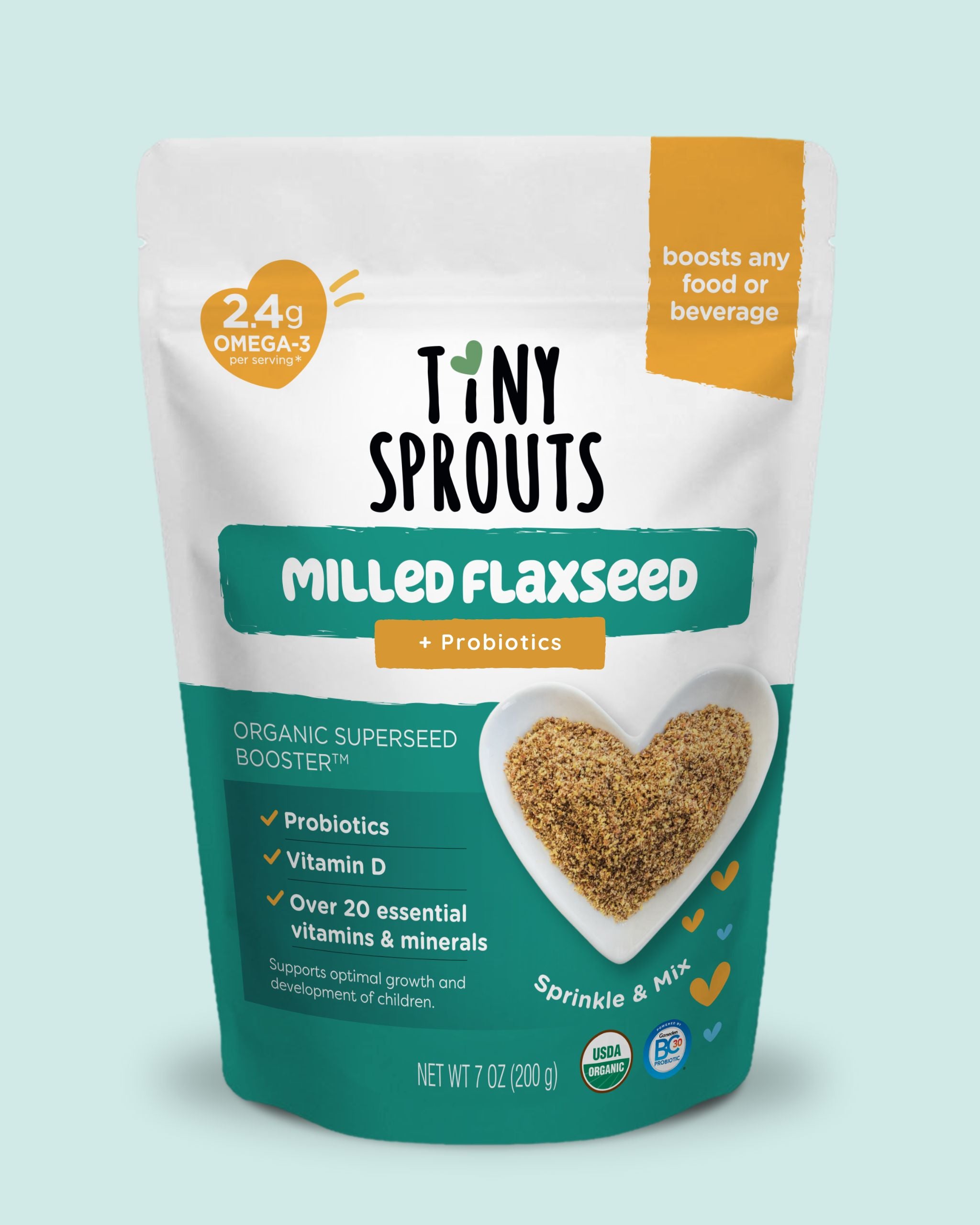Organic Milled Flaxseeds + Vitamin D & Probiotics