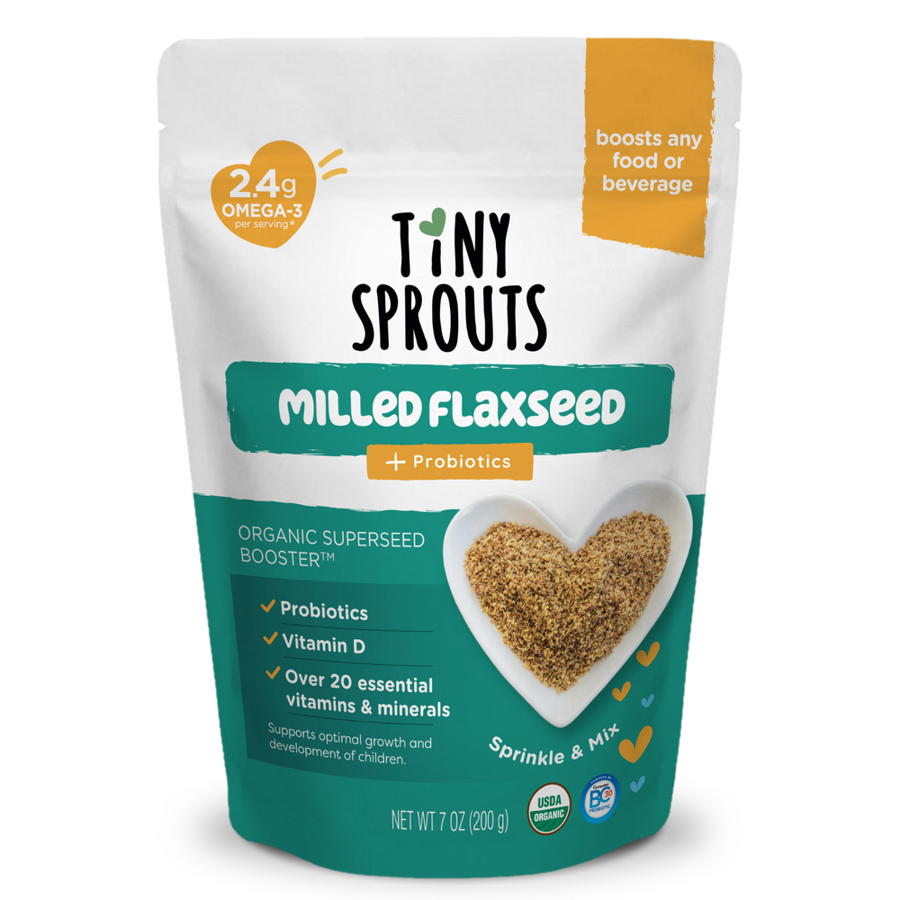 
                  
                    Organic Milled Flaxseeds + Vitamin D & Probiotics
                  
                