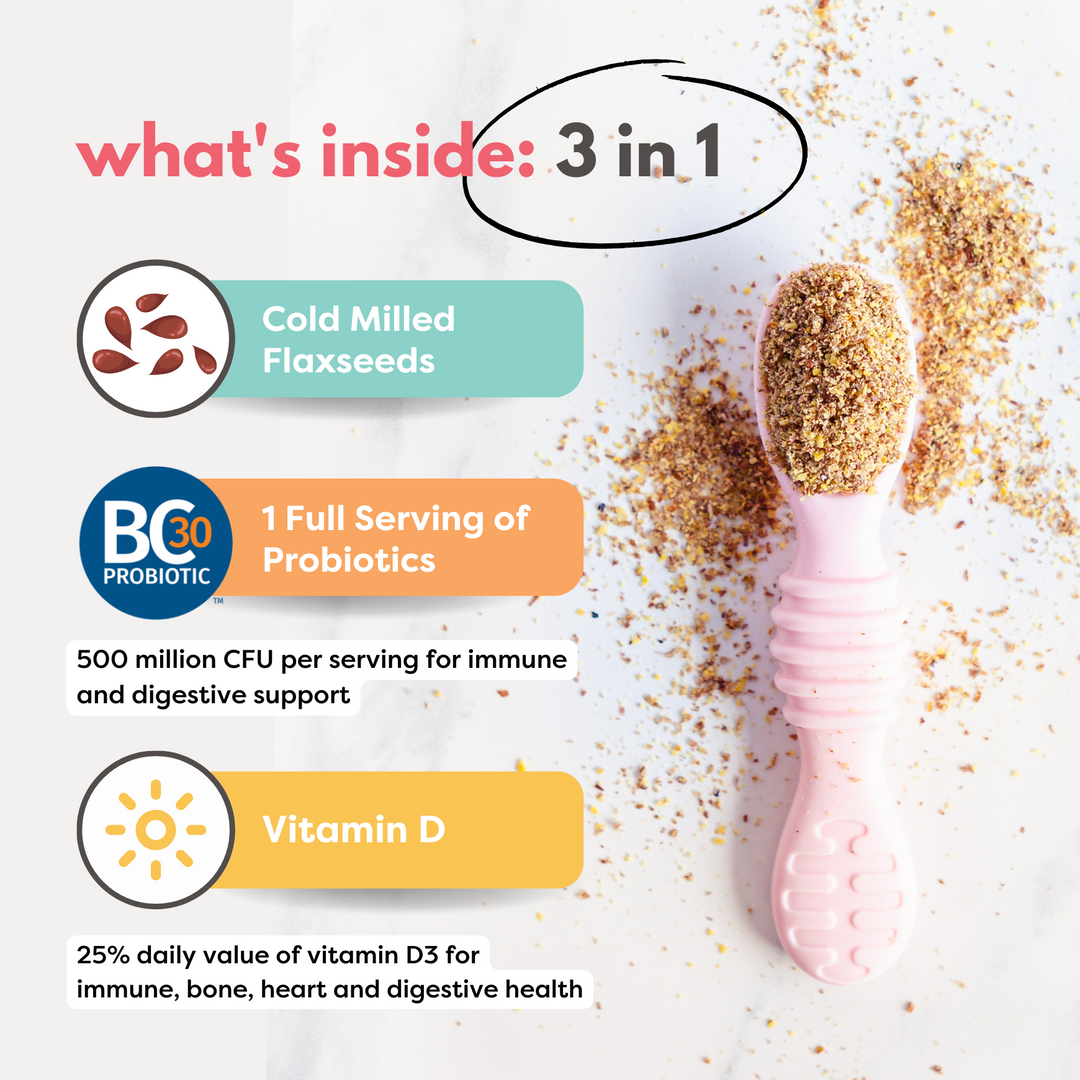 Organic Milled Flaxseeds + Vitamin D & Probiotics