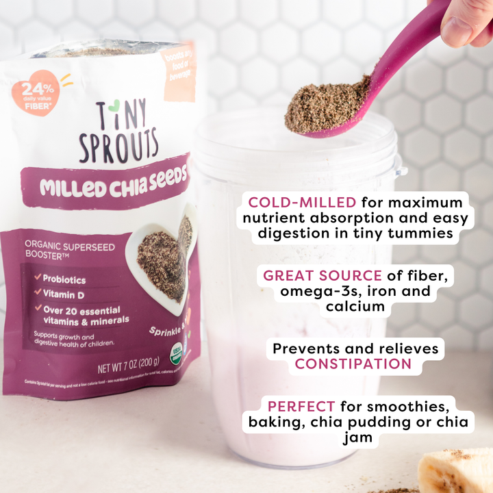 Organic Milled Chia Seeds + Vitamin D & Probiotics