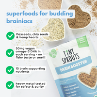 FUNCTIONAL HEALTH 2-PACK! Tiny Sprouts Organic Brain Booster + Digestion Booster