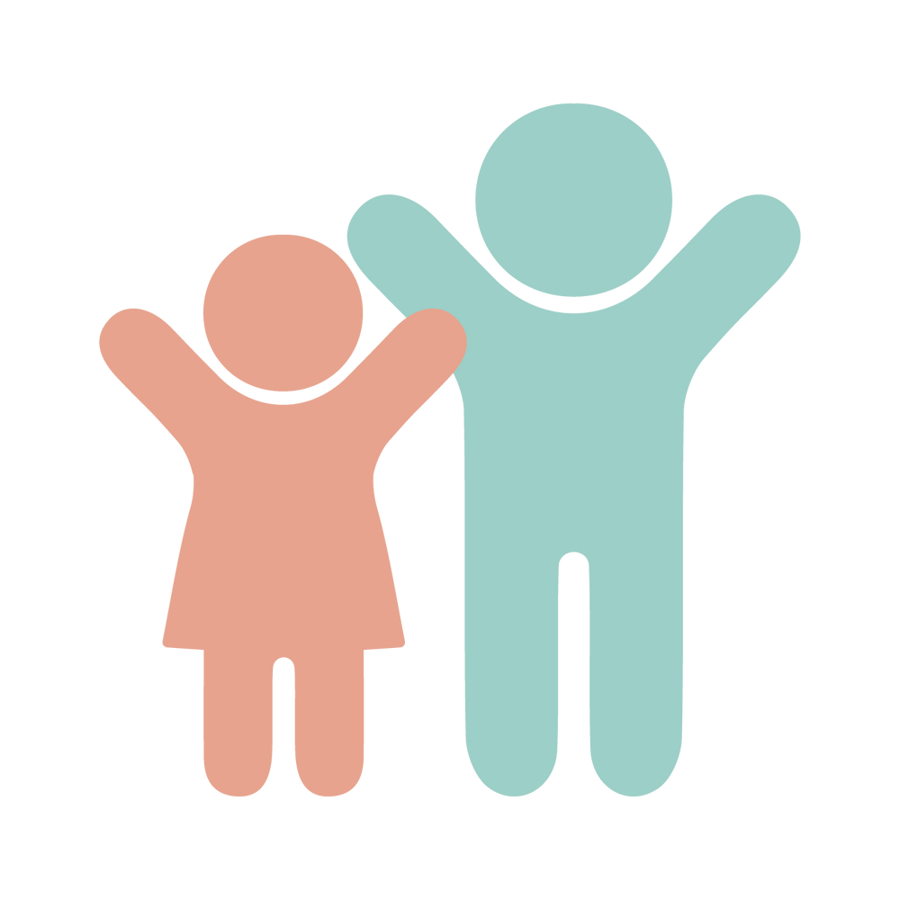 Graphic of two kids in pink and teal
